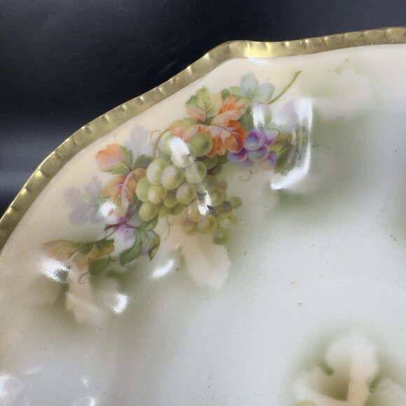 Royal Rudolstadt Prussia Porcelain Hand Painted Serving Dish Bowl Antique Marked - Picture 10 of 16